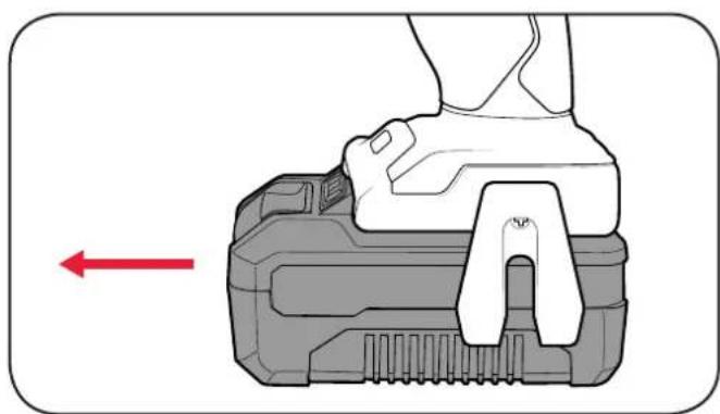 Ozito PX6PAK-650 - Removing the Battery Pack - 2