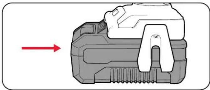 Ozito PX6PAK-650 - Installing the Battery Pack - 1