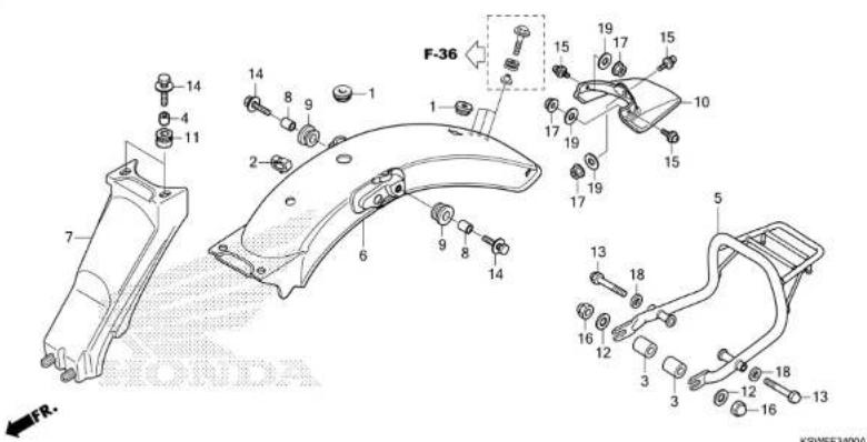 Honda TMX125α (2015) - METER - 55