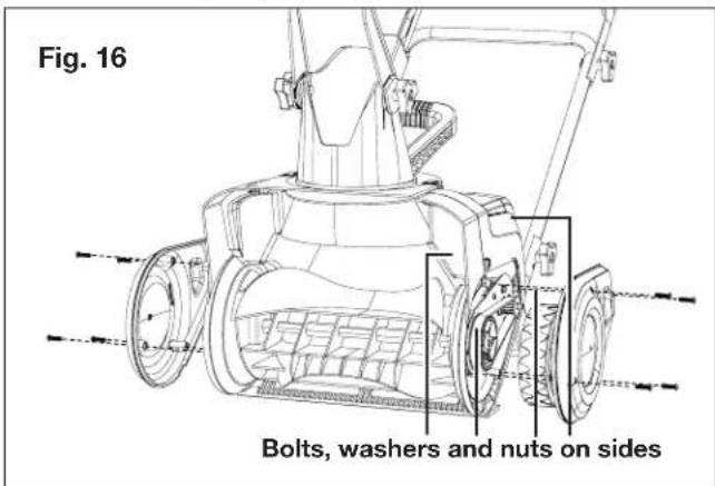 Fig. 16 Bolts, washers and nuts on sides