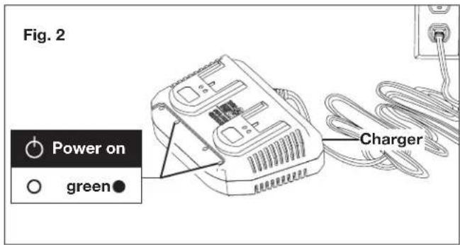 Fig. 2 Power on green Charger