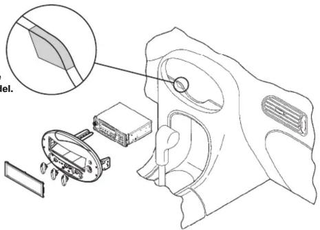 Technical diagram of a device with labeled components and an inset showing a blade-like structure, including a magnified view.