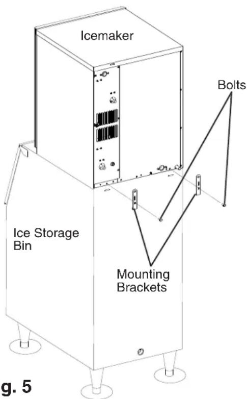 Icemaker Bolts Ice Storage Bin Mounting Brackets g. 5