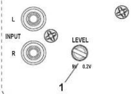 L INPUT R LEVEL 9V 0.2V 1