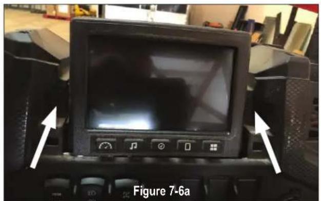 Front view of a black electronic device with a display screen and control buttons, labeled 'Figure 7-6a' (no readable text beyond label)