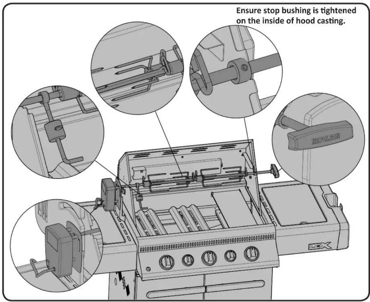 Napoleon LEX485RSBIPK - Rotisserie Kit Assembly Instruction - 1