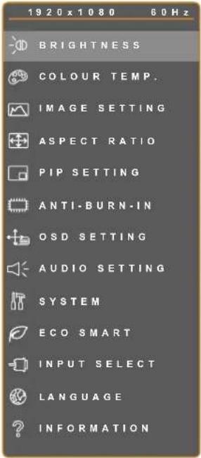 AG Neovo X-24EW - Using the OSD Menu - 2
