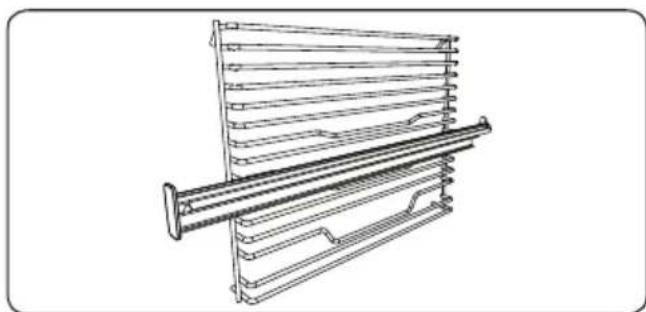 NEW POL NWH75HG75B - The Wire Rack with Easyfix Half Telescopic Rail - 1