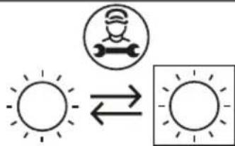 Weather icon showing sun and car with directional arrow, indicating solar or wind direction