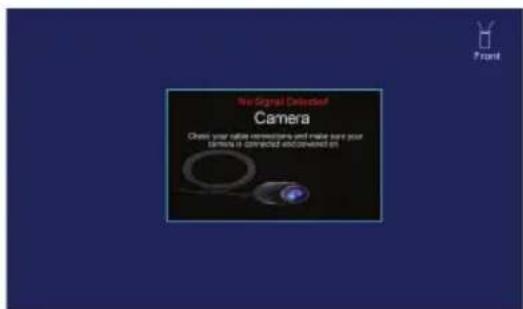 No Signal Detector Camera Check your cable remodors and make sure your Camera is connected according to: Front