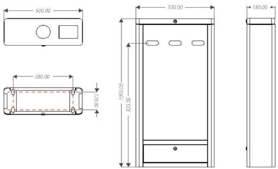 ZKTeco OP1000 - Chassis design and dimensions - 1