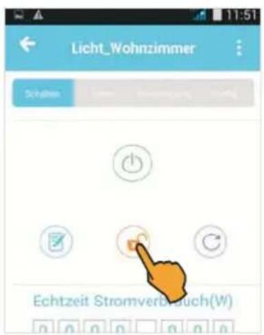 Licht_Wohnzimmer Schulden Echtzeit Stromverbrauch(W)