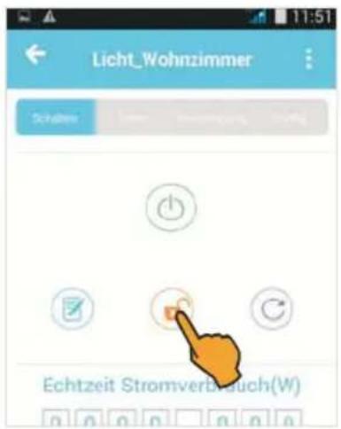 Licht_Wohnzimmer Schulden Echtzeit Stromverbrauch(W)