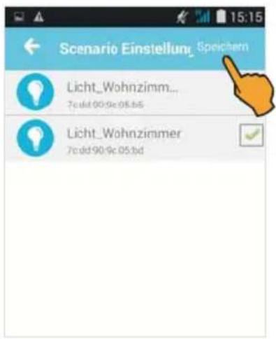 Scenario Einstellung Speichem Licht_Wohnzimm... 7cd:00-9c 05.bd Licht_Wohnzimmer 7cd:90-9c 05.bd