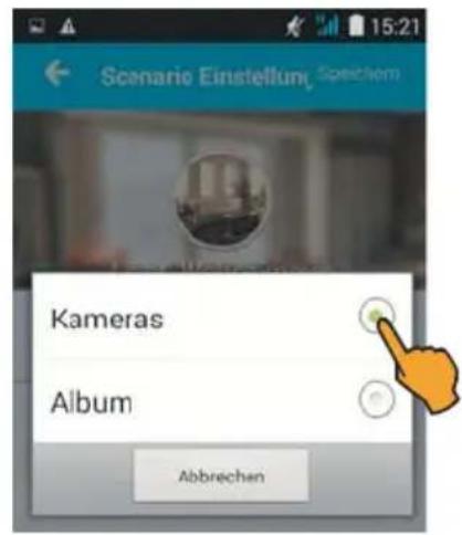 Scenario Einstellung Spechern Kameras Album Abbrechen
