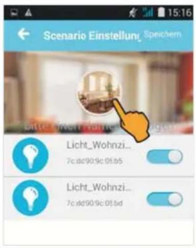 Scenario Einstellung Speichem Licht_Wohnzi... 7c dd90:9c 05:b5 Licht_Wohnzi... 7c dd90:9c 05:bd