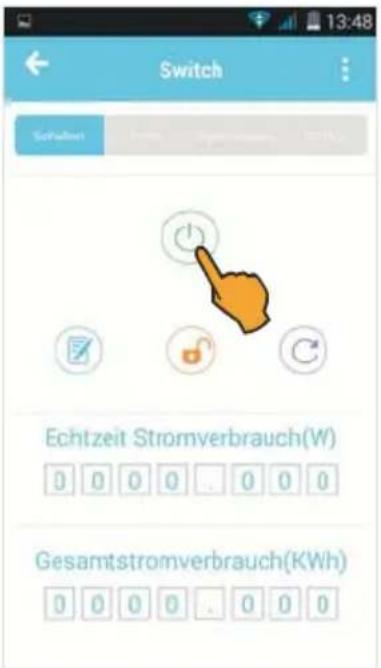 Switch Echtzeit Stromverbrauch(W) 0 0 0 0 . 0 0 0 Gesamtstromverbrauch(KWh) 0 0 0 0 . 0 0 0