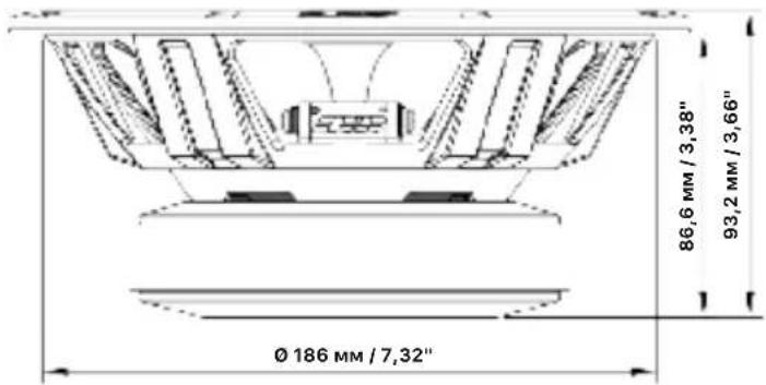 Ø 186 MM / 7,32" 86,6 MM / 3,38" 93,2 MM / 3,66"