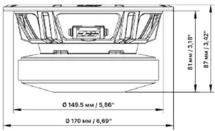 Ø 149.5 MM / 5,86" Ø 170 MM / 6,69" Ø 3,18" Ø 3,42"