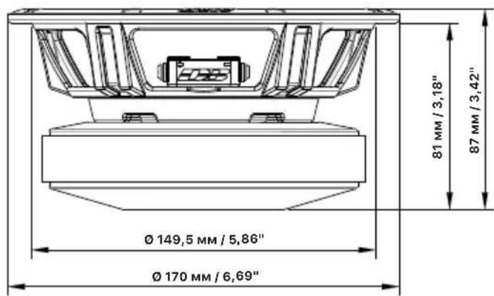 Ø 149,5 MM / 5,86" Ø 170 MM / 6,69" 81 MM / 3,18" 87 MM / 3,42"