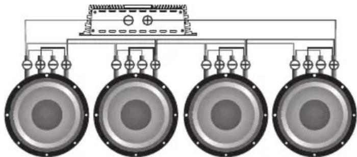 Deaf Bonce MF-12S D2/D4 - Subwoofers in series, coils in parallel - 12