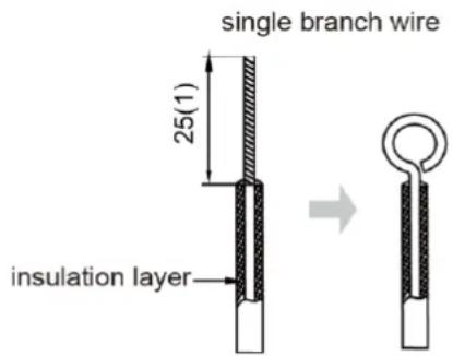 single branch wire 25(1) insulation layer