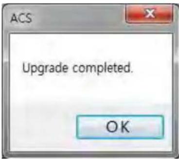 ACS Upgrade completed. OK