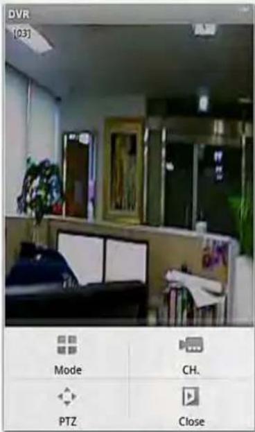 DVR (03) Mode CH. PTZ Close