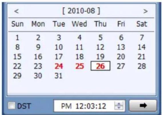 [ 2010-08 ] Sun Mon Tue Wed Thu Fri Sat 1 2 3 4 5 6 7 8 9 10 11 12 13 14 15 16 17 18 19 20 21 22 23 24 25 26 27 28 29 30 31 DST PM 12:03:12