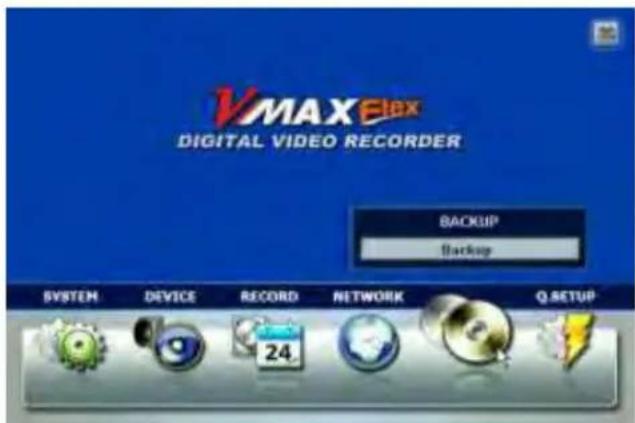 VMAX Ebox DIGITAL VIDEO RECORDER BACKUP Backup SYSTEM DEVICE RECORD NETWORK Q.SETUP