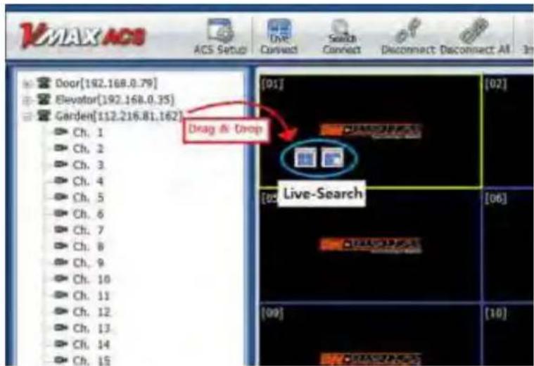 VMAX ACS ACS Setup Live Connect Search Connect Disconnect Disconnect AI [01] [02] Drag & Drop Live-Search [03] [06] [09] [10]