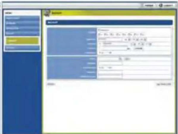 Screenshot of a legacy software interface showing a login panel with fields for username, password, and username number.