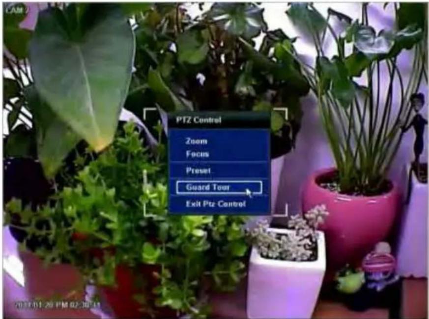 PTZ Control Zoom Focus Preset Guard Tour Exit Ptz Control 2017.01.29 PM 02:30:11