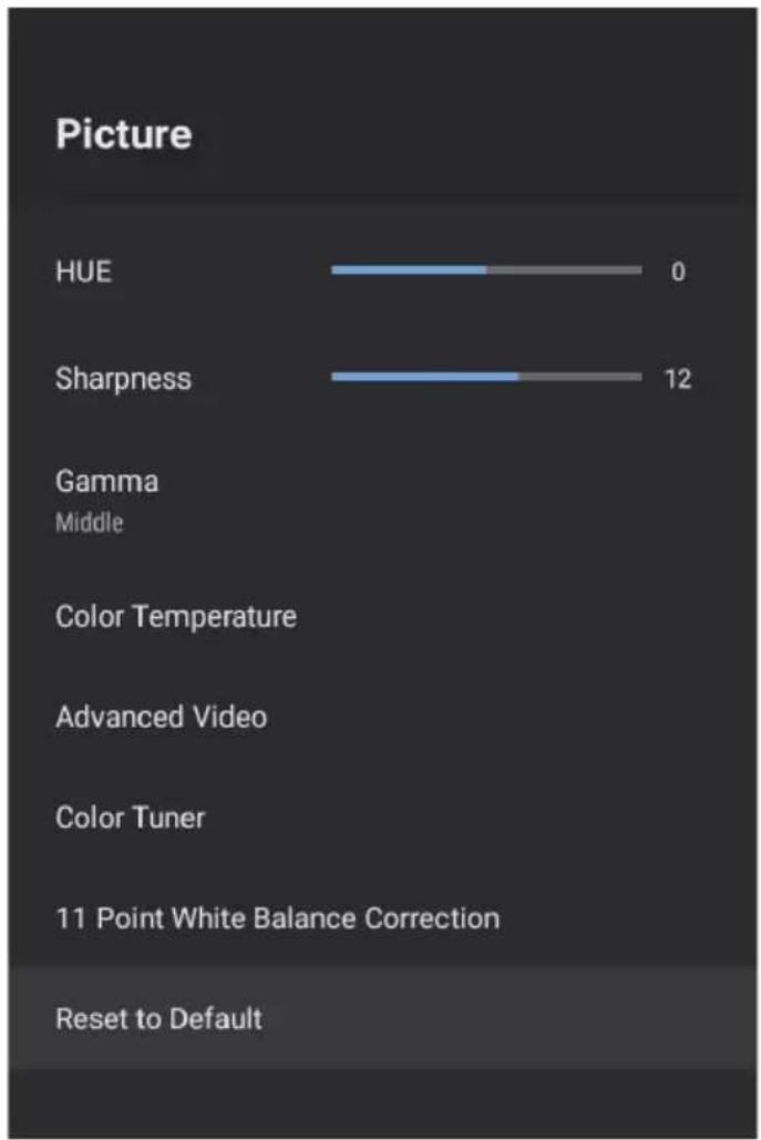 EKO K65DVAQ - PICTURE SETTINGS MENU - 2