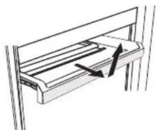 Diagram of a mechanical or architectural component with directional arrows indicating movement (no text or symbols)