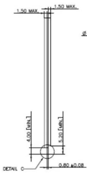 1.50 MAX. 1.50 MAX. 4.00 [MIN.] 5.20 [MIN.] DETAIL 0.80 ±0.08