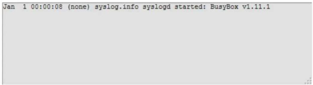 Jan 1 00:00:08 (none) syslog.info syslogd started: BusyBox v1.11.1