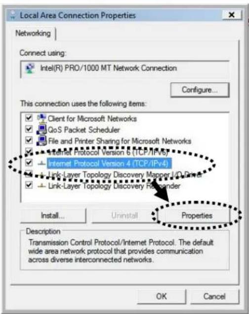 Local Area Connection Properties Networking Connect using: Intel(R) PRO/1000 MT Network Connection Configure... This connection uses the following items: ✓ Client for Microsoft Networks ✓ QoS Packet Scheduler ✓ File and Printer Sharing for Microsoft Networks ✓ Internet Protocol Version 6 (TCP/IPv6) ✓ Internet Protocol Version 4 (TCP/IPv4) ✓ Link-Layer Topology Discovery Mapper 1/2 Driver ✓ Link-Layer Topology Discovery Reponder Install... Uninstall Properties Description Transmission Control Protocol/Internet Protocol. The default wide area network protocol that provides communication across diverse interconnected networks. OK Cancel