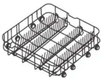 Isometric line drawing of a multi-tiered mechanical housing or rack structure (no text or symbols)