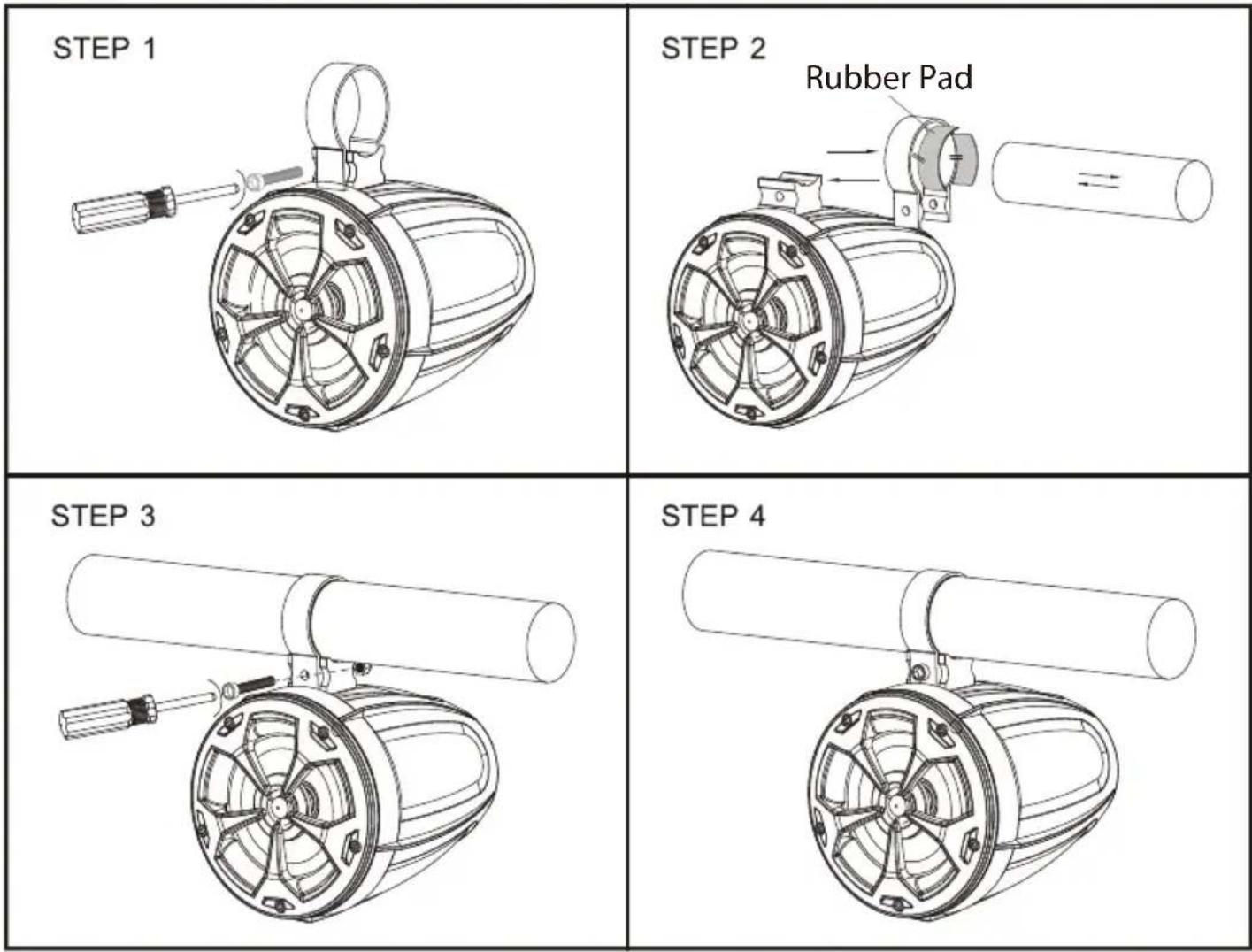 Pyle PLUTV42CH.5 - Speaker Mounting suggestion as below: - 1
