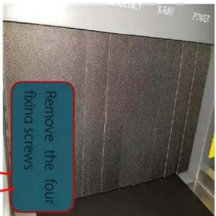 Remove the four fixing screws