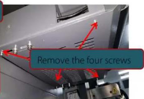 Remove the four screws