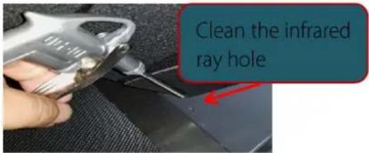 Clean the infrared ray hole