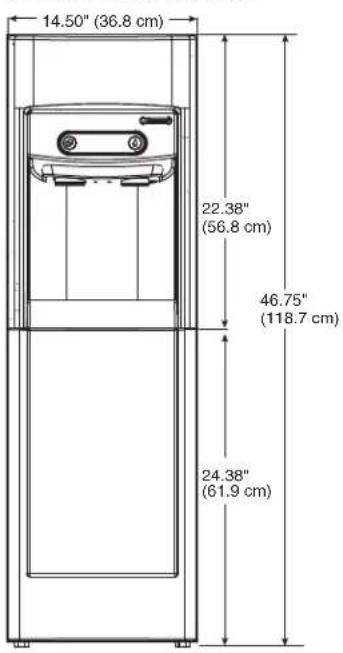 14.50" (36.8 cm) 22.38" (56.8 cm) 46.75" (118.7 cm) 24.38" (61.9 cm)