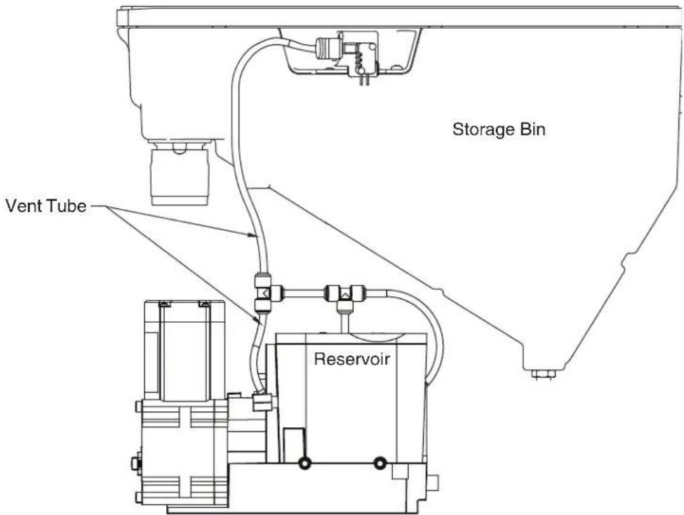 Storage Bin Vent Tube Reservoir