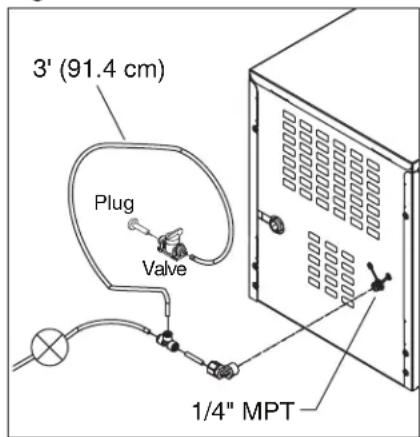 3' (91.4 cm) Plug Valve 1/4" MPT