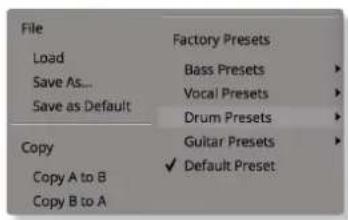 Solid State Logic Native Drumstrip - Preset Management Display - 1