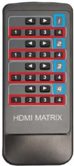 1 2 3 4 1 2 3 4 1 2 3 4 1 2 3 4 1 2 3 4 1 2 3 4 HDMI MATRIX