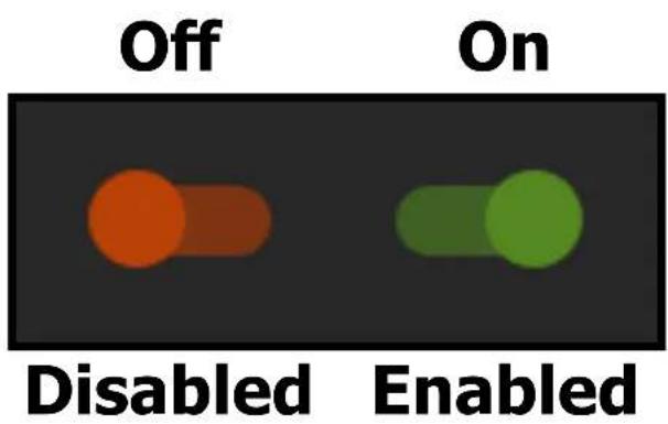 Off On Disabled Enabled