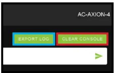 AC-AXION-4 EXPORT LOG CLEAR CONSOLE